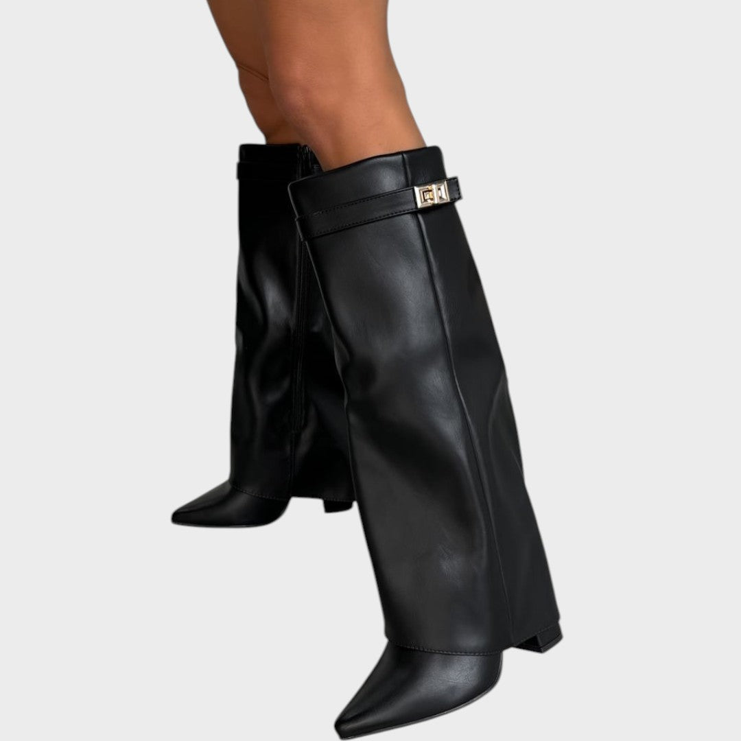 Luna | Botas Altas de Piel para Mujer con Caña Ancha