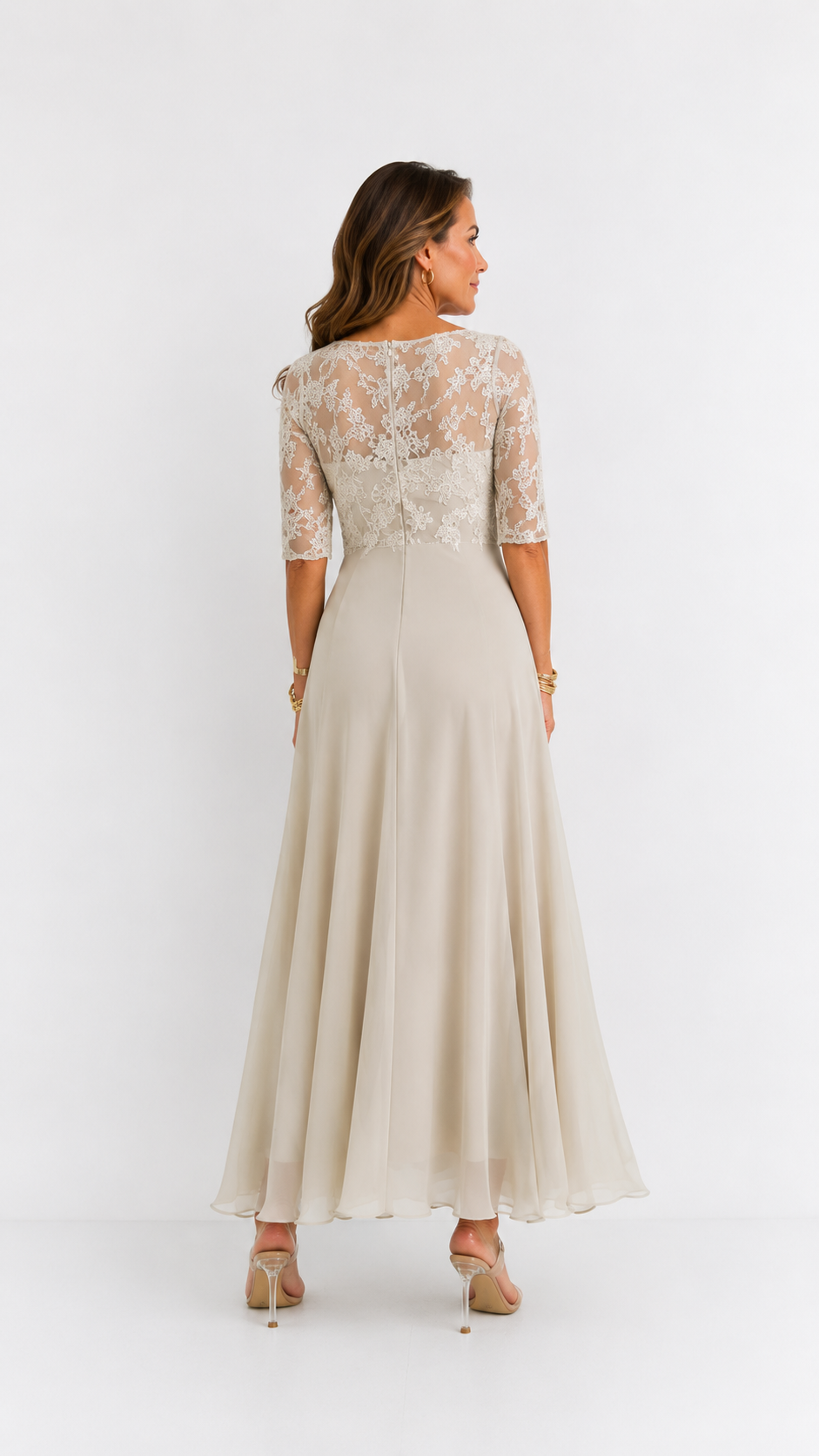 María del Valle | Vestido Midi Elegante de Encaje