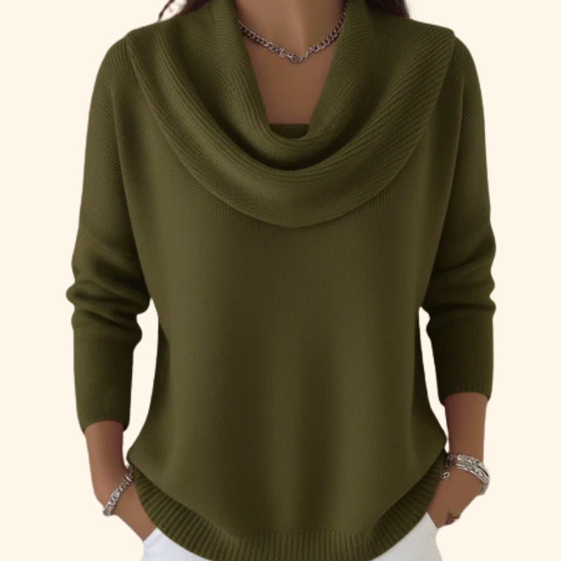 Salomé | Jersey con Cuello Drapeado