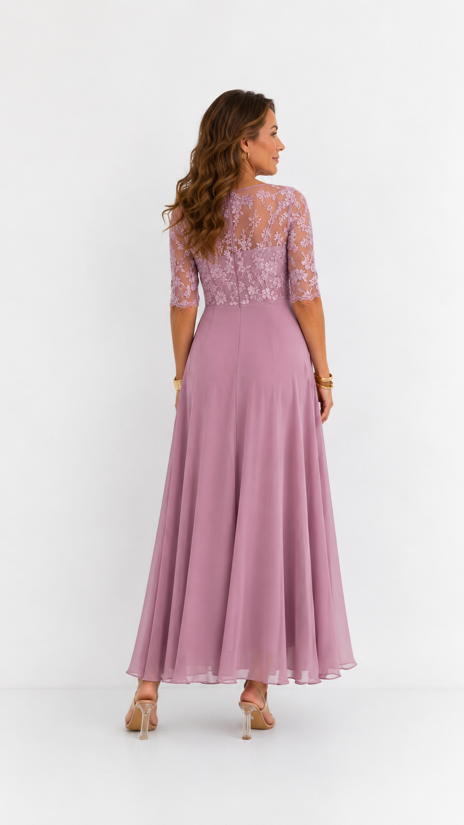 María del Valle | Vestido Midi Elegante de Encaje