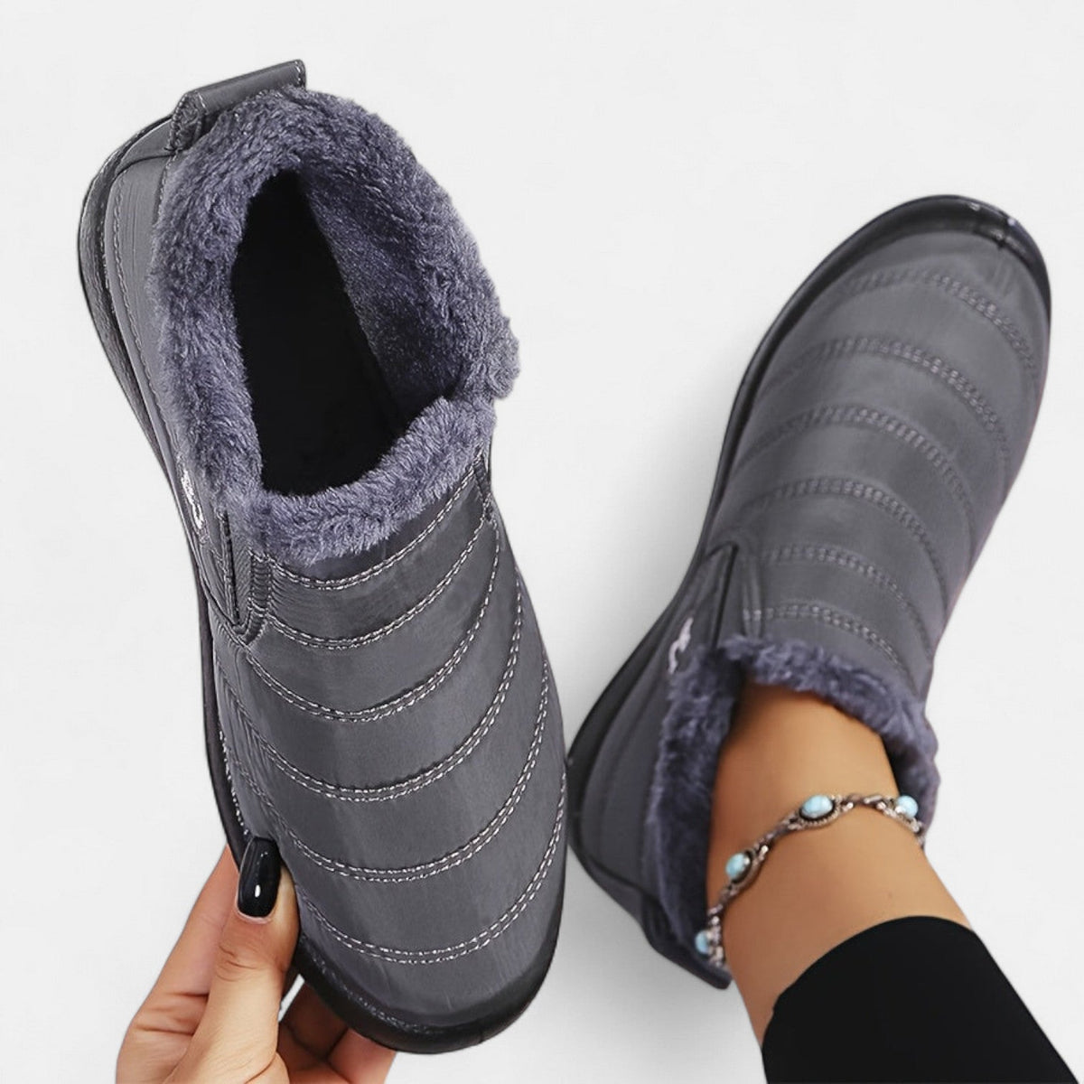 Victoria | Botas de Invierno sin Cordones para Mujer