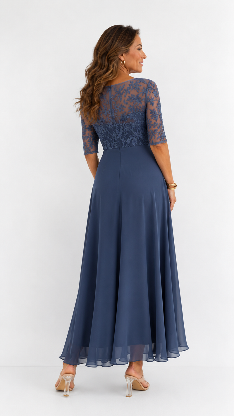 María del Valle | Vestido Midi Elegante de Encaje