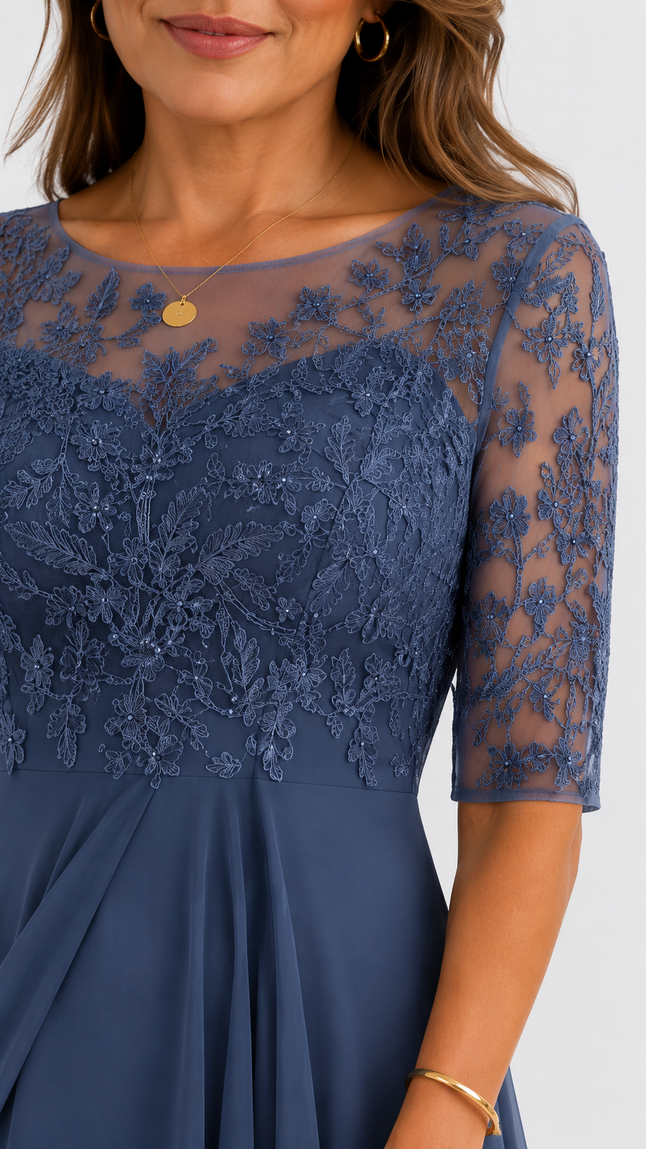 María del Valle | Vestido Midi Elegante de Encaje