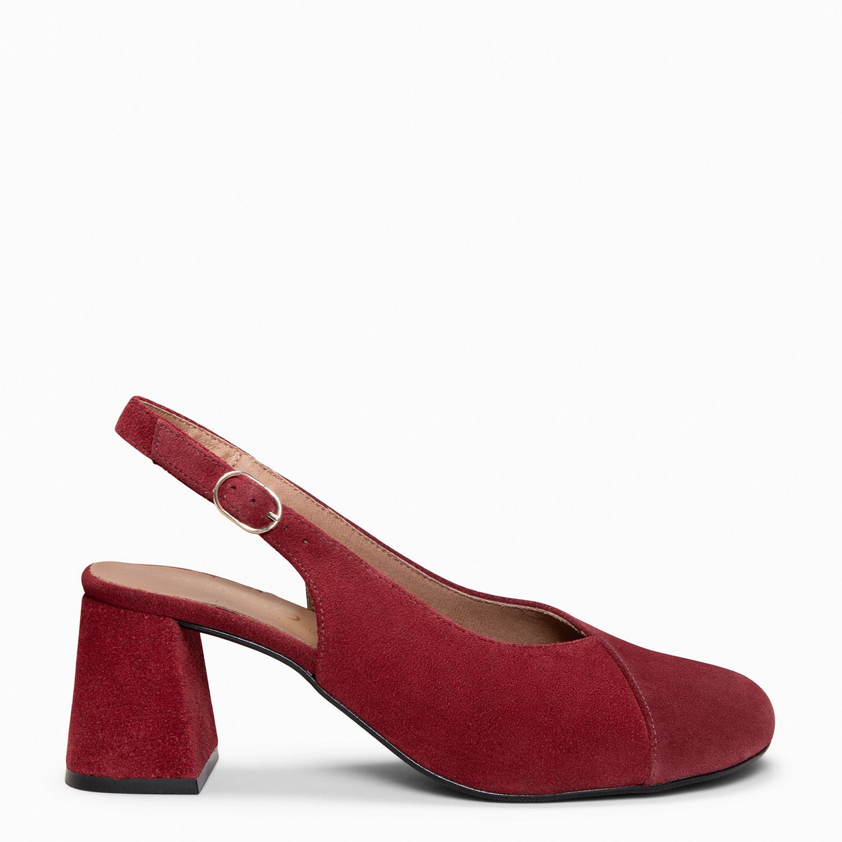 VEGA - Zapato de tacón ancho destalonado BURDEOS