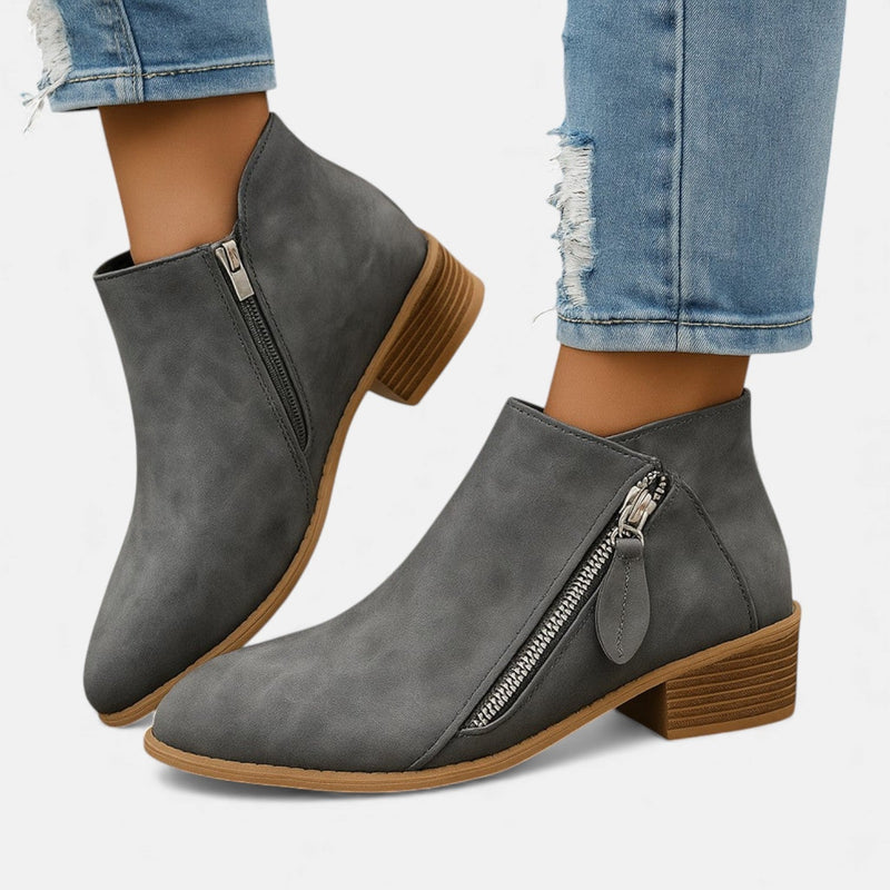 Vionne | Botines de Piel para Mujer con Cremallera