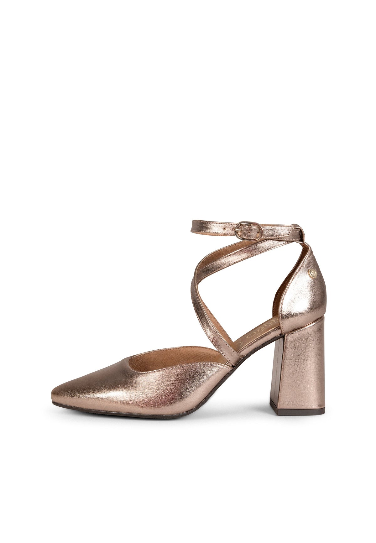 ARIEL - Zapato de tacón ancho DORADO