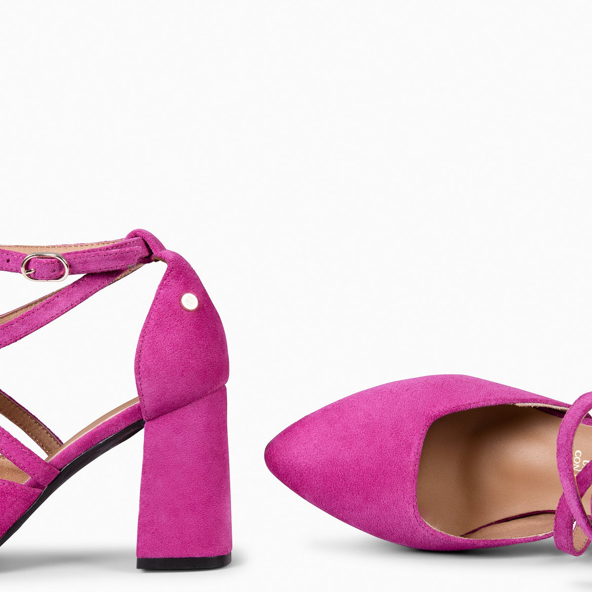 ARIEL - Zapato de tacón ancho FUCSIA
