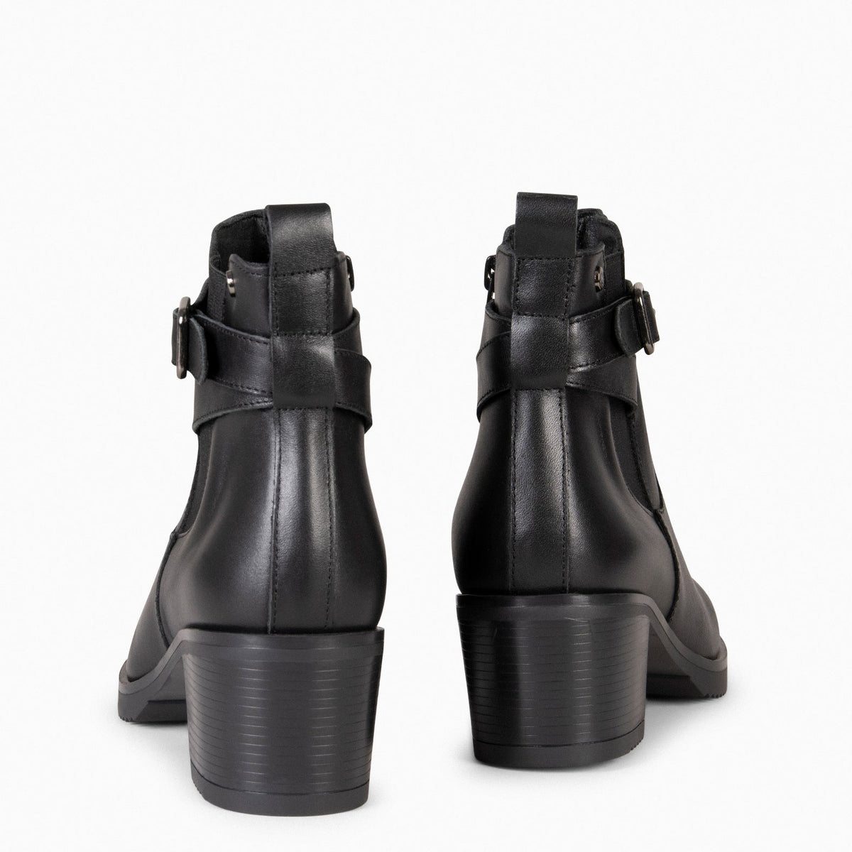 LEMY - Botines NEGRO de piel de napa