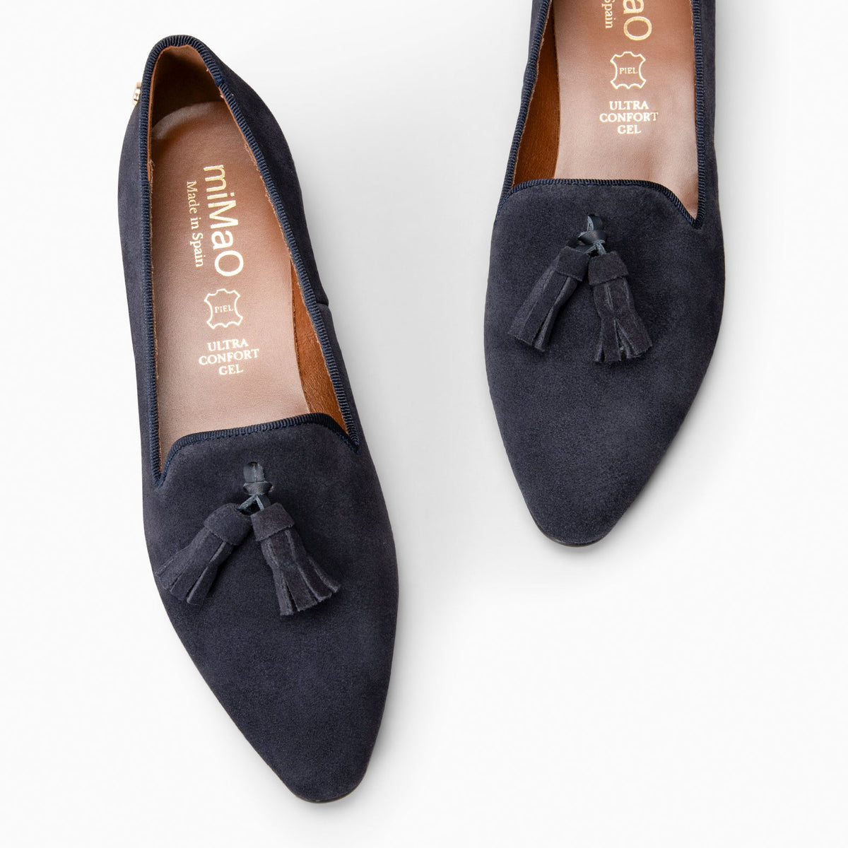 ADISA  – Mocasines de piel de serraje MARINO