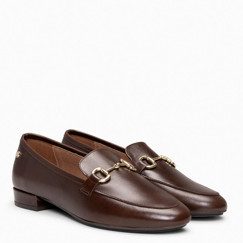 ELOISE - Mocasines planos con adorno MARRON