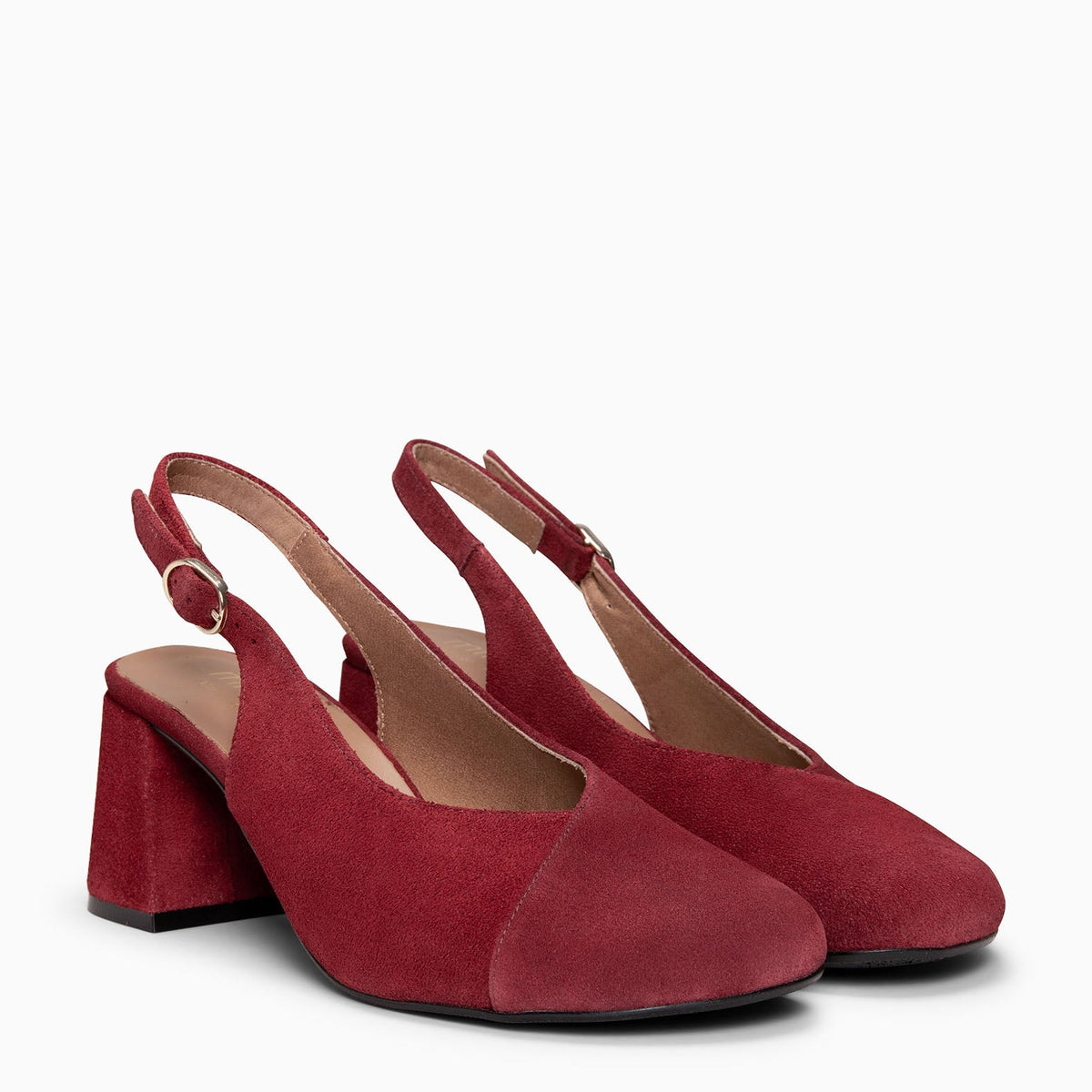 VEGA - Zapato de tacón ancho destalonado BURDEOS