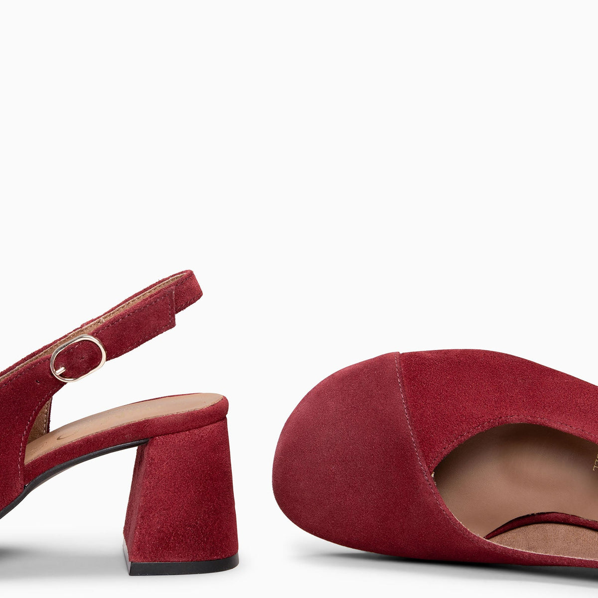 VEGA - Zapato de tacón ancho destalonado BURDEOS