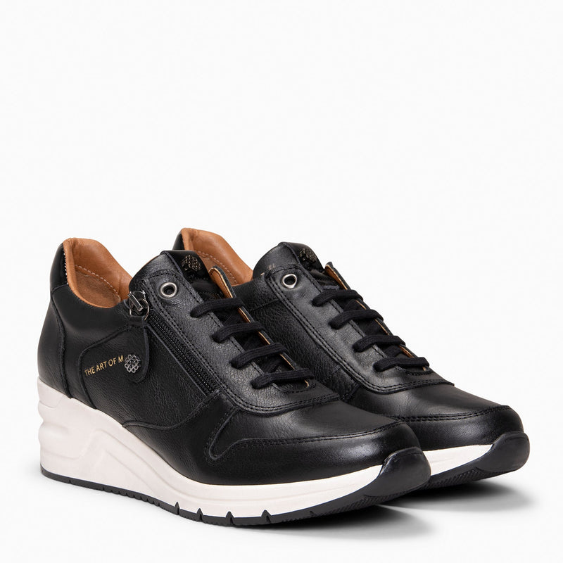NIMES - Zapatillas deportivas con adorno cremallera NEGRO