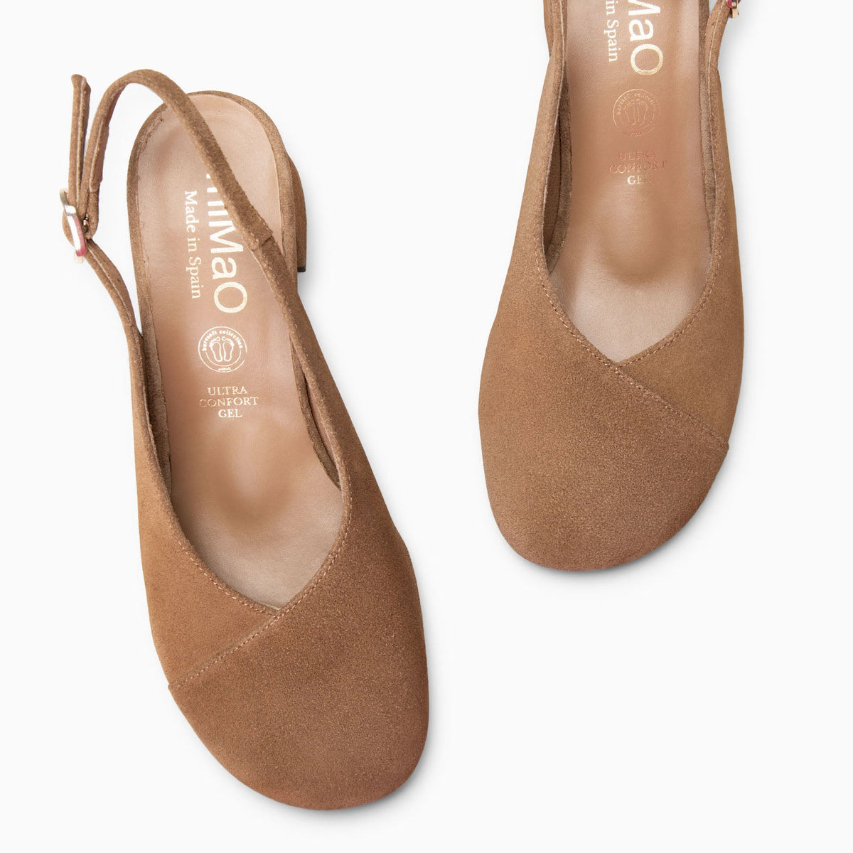 VEGA - Zapato de tacón ancho destalonado TAUPE
