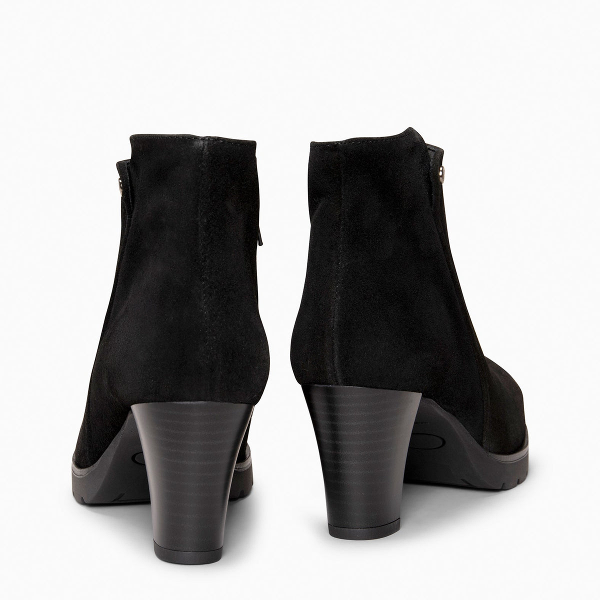 PRAGA - Botines NEGRO con tacón