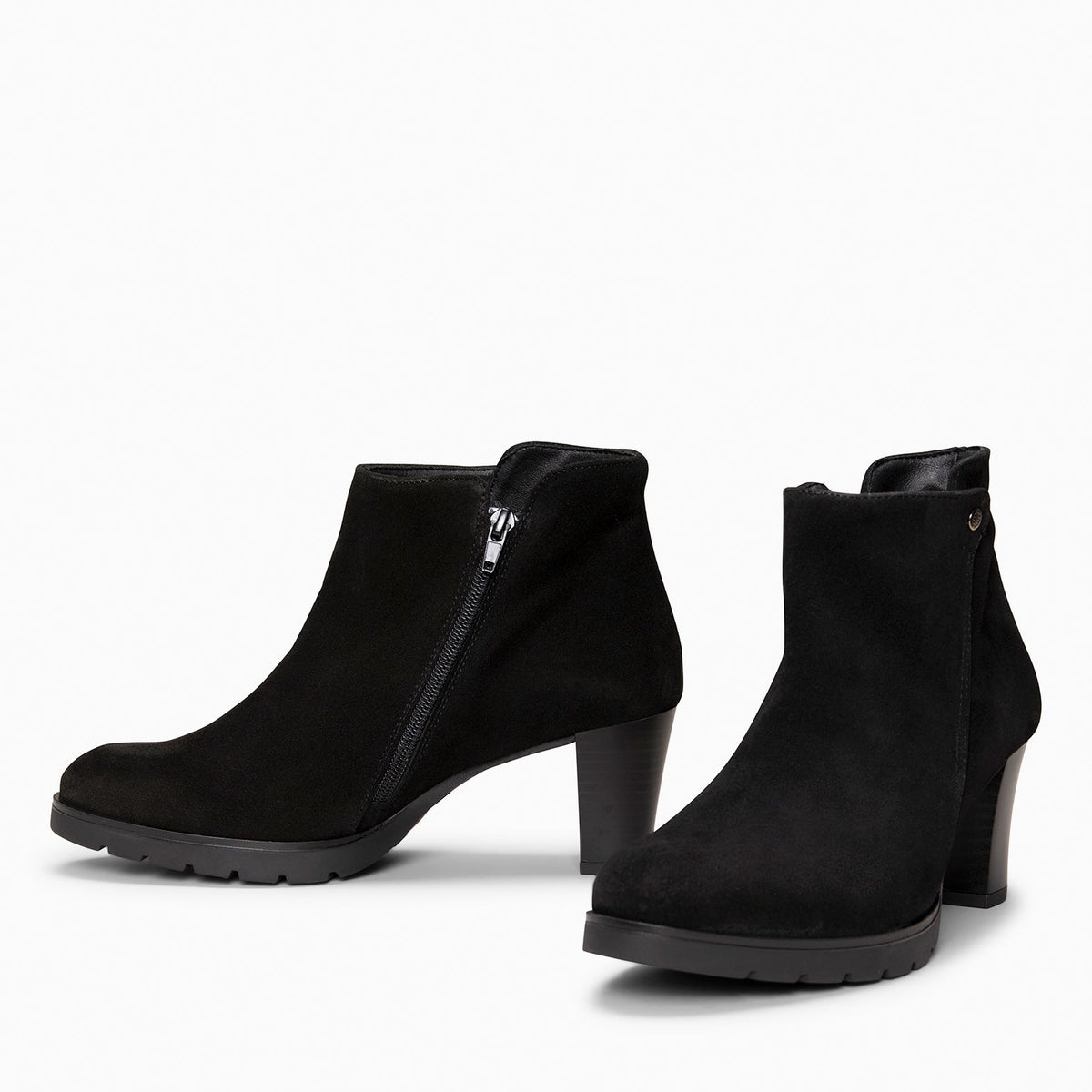 PRAGA - Botines NEGRO con tacón