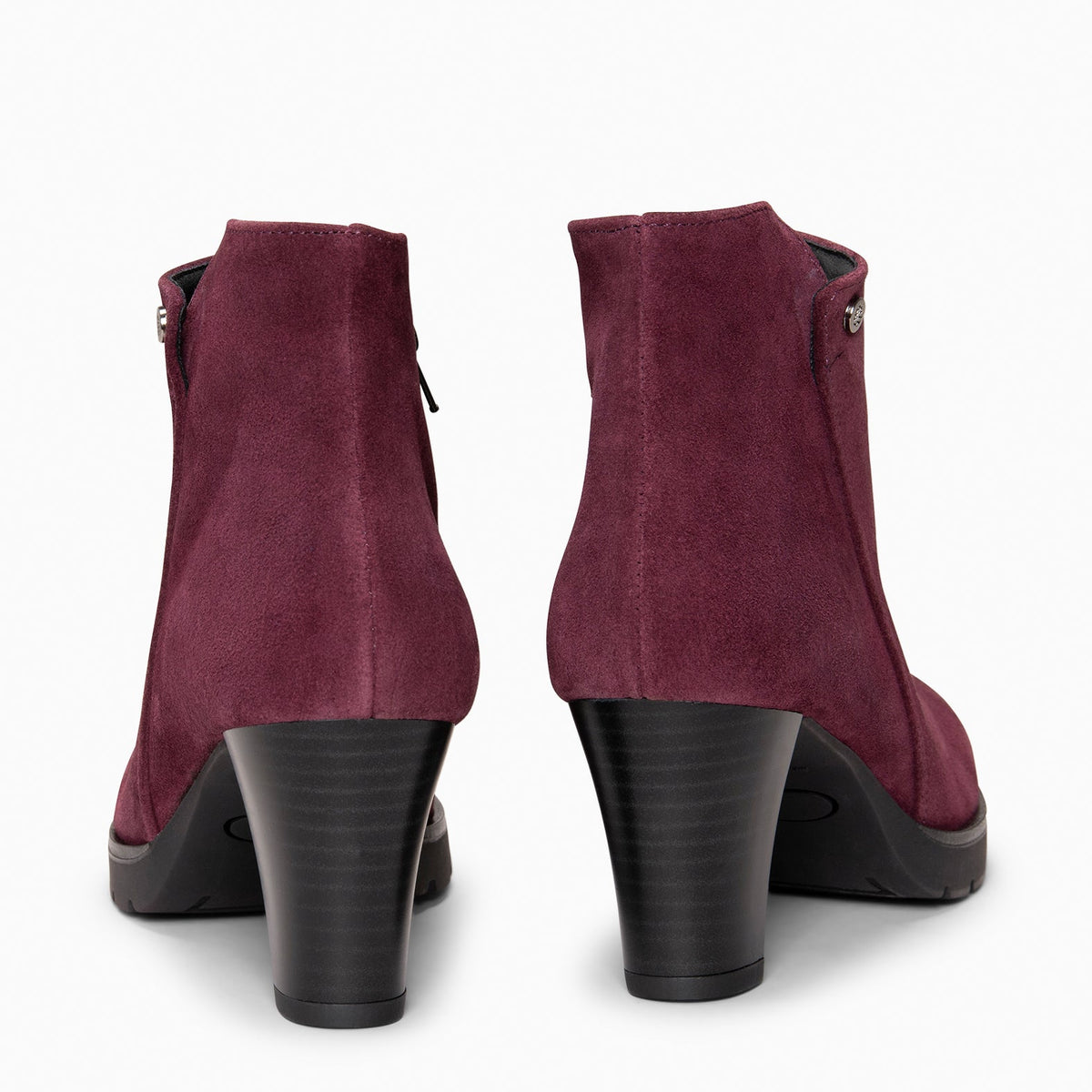 PRAGA - Botines BURDEOS con tacón