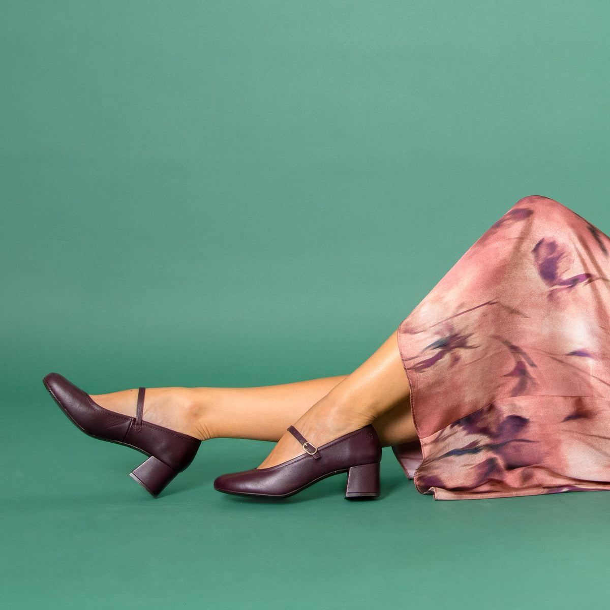 ROSALIA - Mercedita de tacón ancho TAUPE