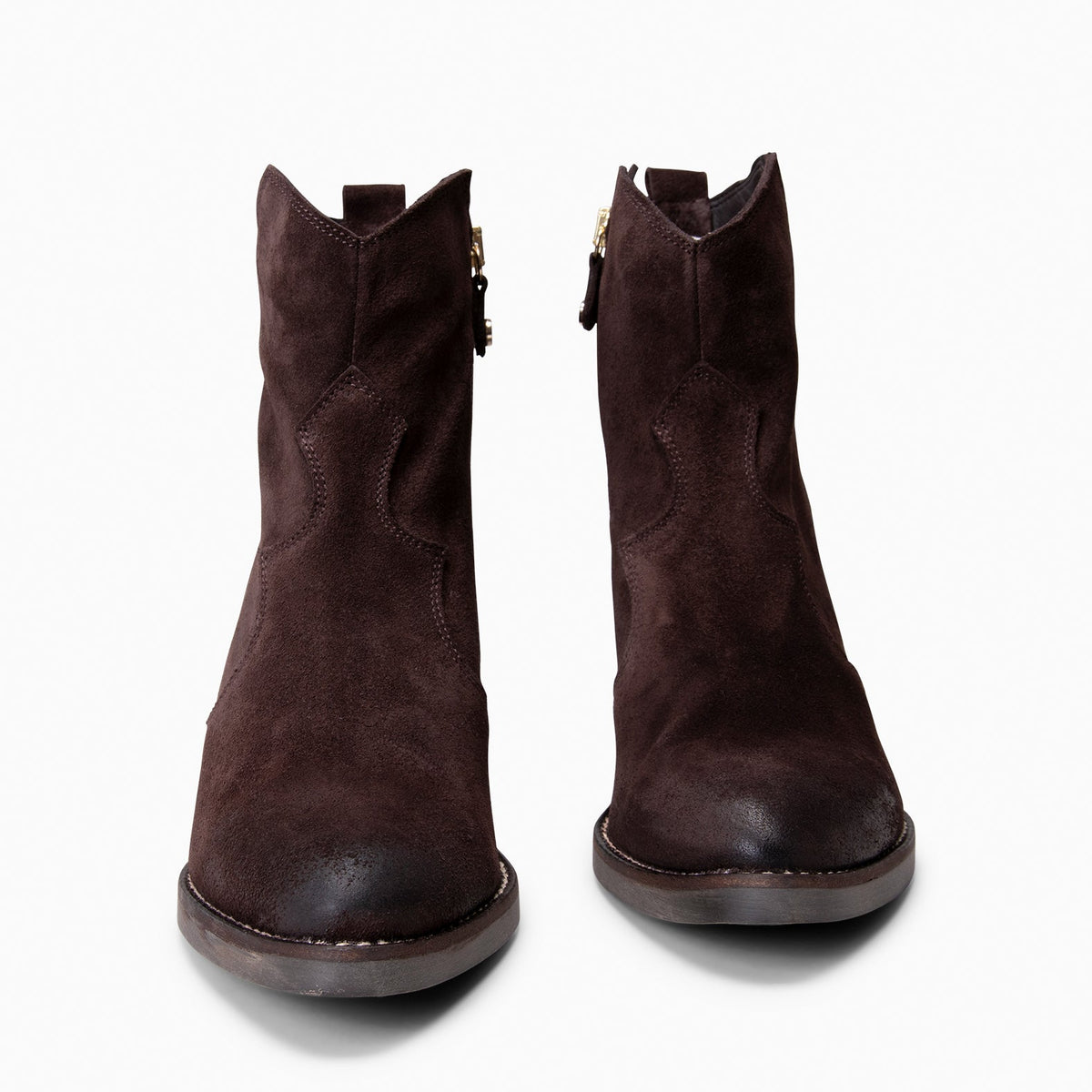 BEDFORD – Botines cowboy con tacón MARRON