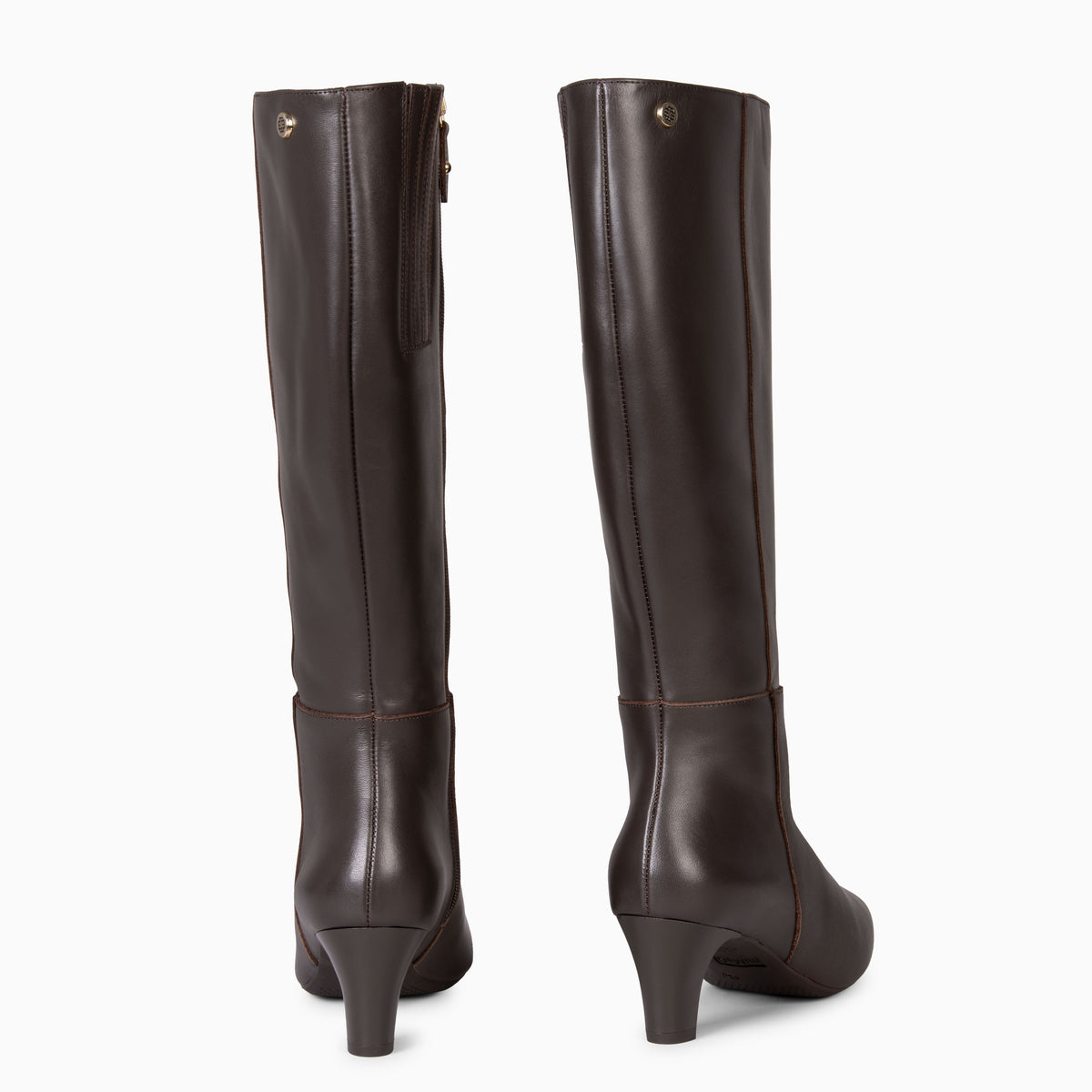 QUEENS - Bota alta de tacón MARRON