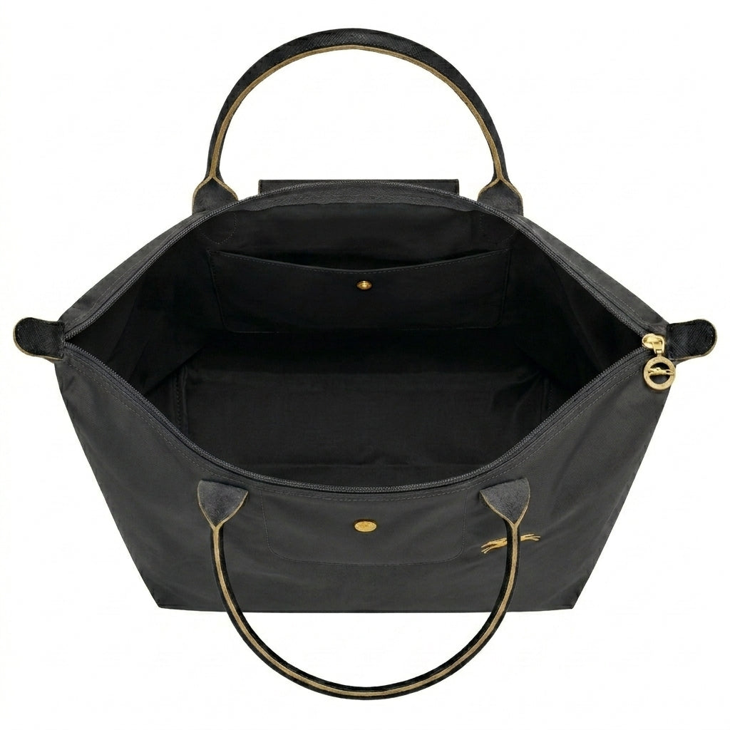 María Isabel | Bolso Grande Premium, Negro y Dorado