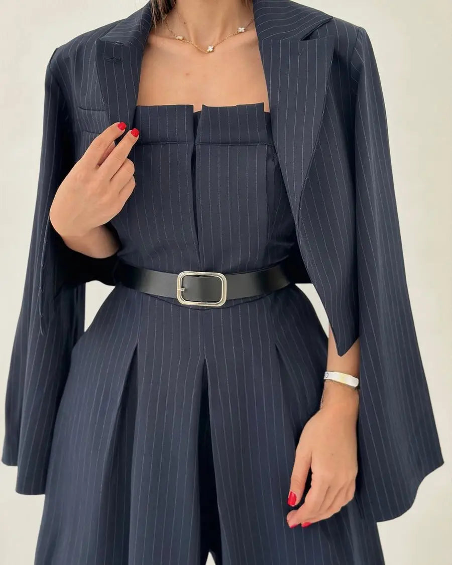 Lidia | Conjunto de Bustier + Chaqueta para Damas – Estilo Elegante y Moderno