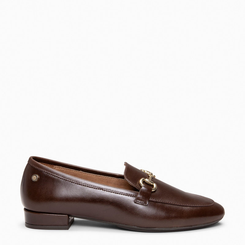 ELOISE - Mocasines planos con adorno MARRON