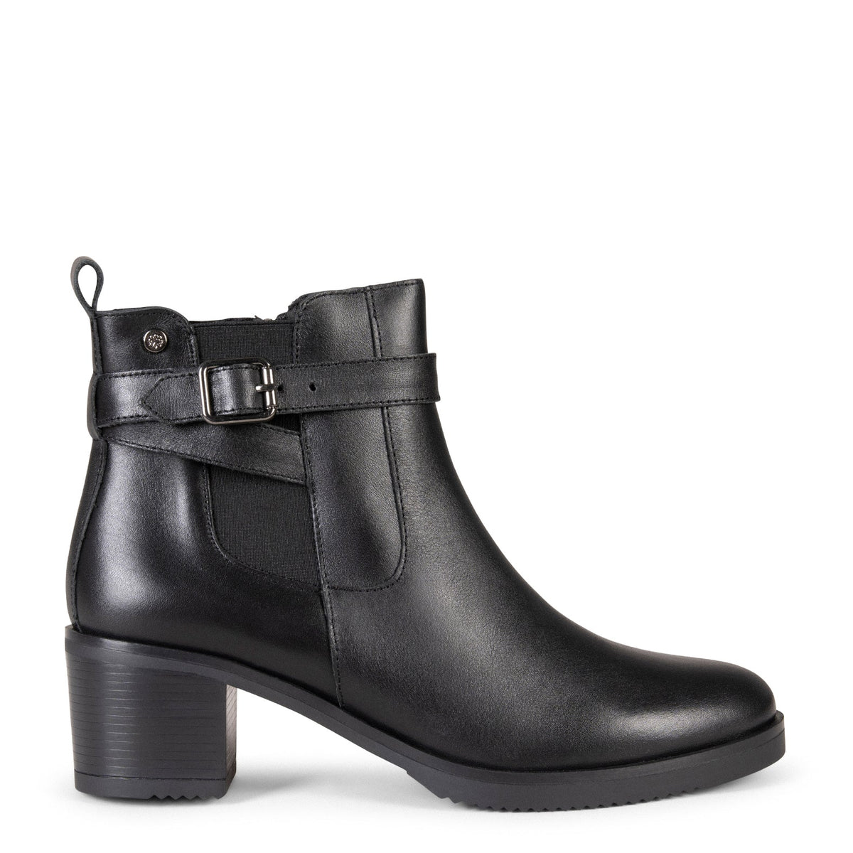 LEMY - Botines NEGRO de piel de napa