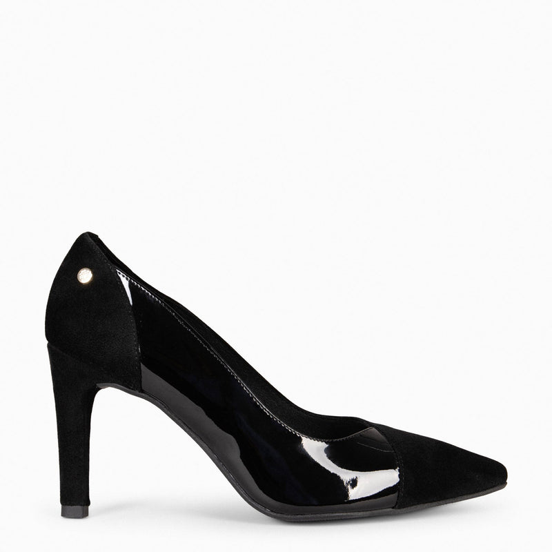 GLAM - Zapatos elegantes de tacón alto NEGRO CHAROL