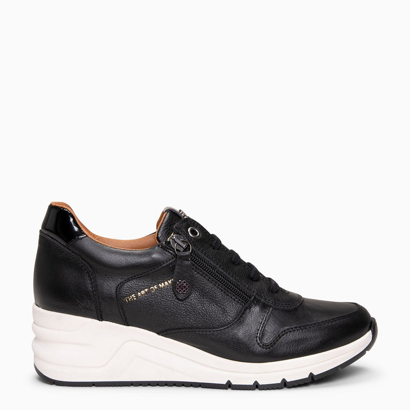 NIMES - Zapatillas deportivas con adorno cremallera NEGRO