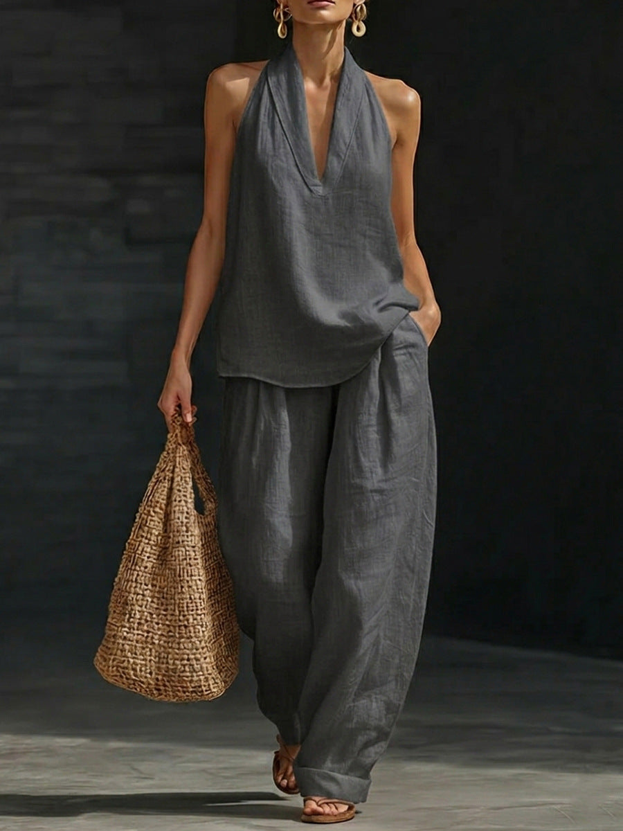 Zoë™ Conjunto sin mangas con pantalones anchos