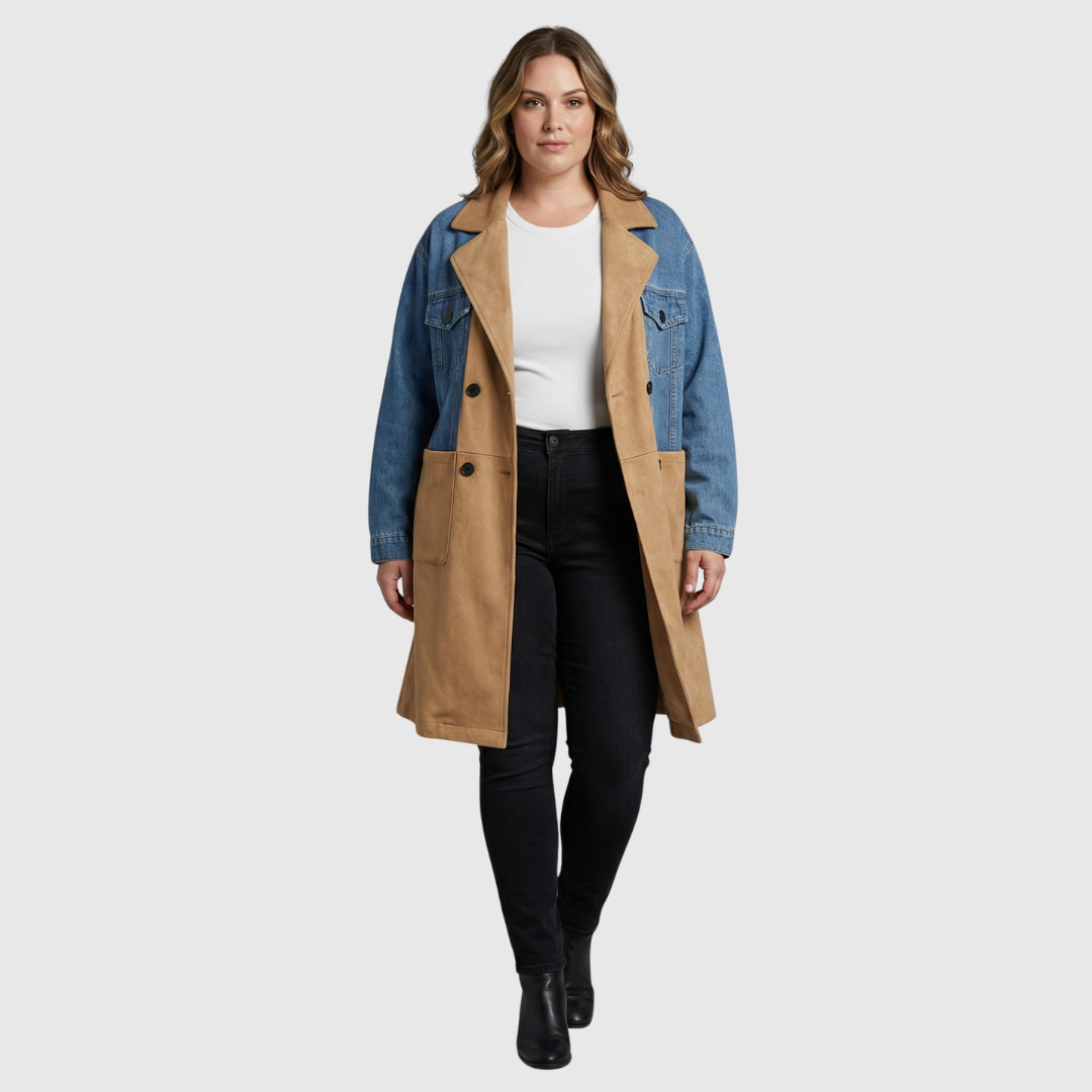 Pura | Chaqueta de Ante Sintético con Solapas