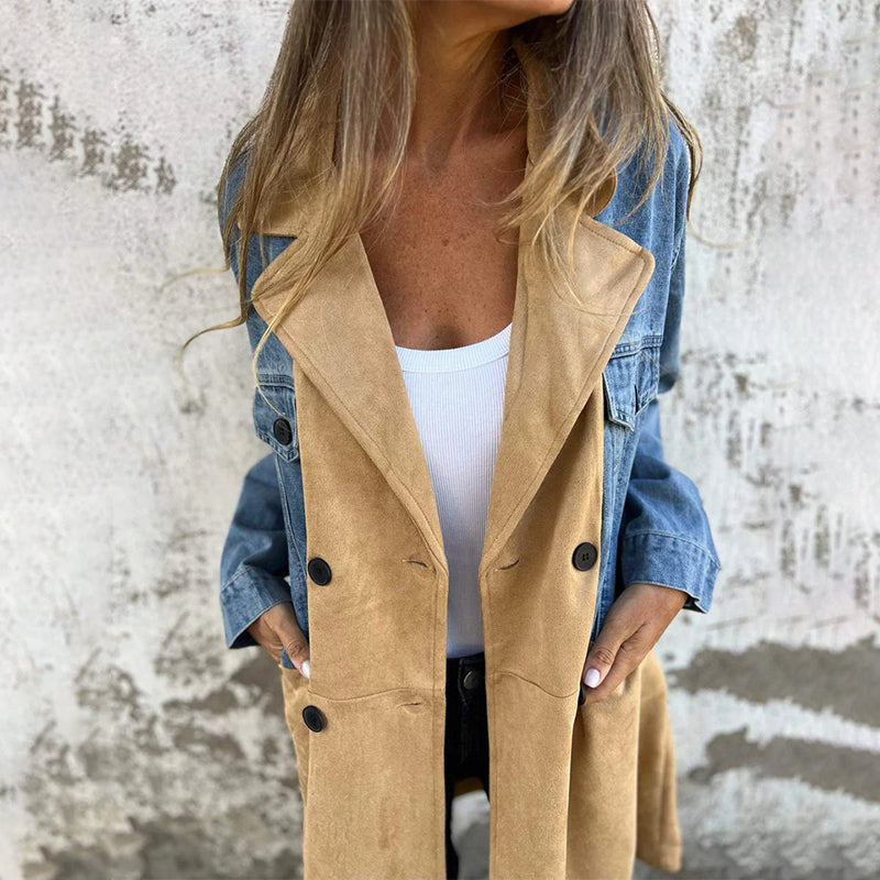Pura | Chaqueta de Ante Sintético con Solapas