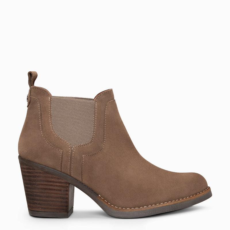 CASSIDY - Botines de tacón alto tipo Chelsea TAUPE