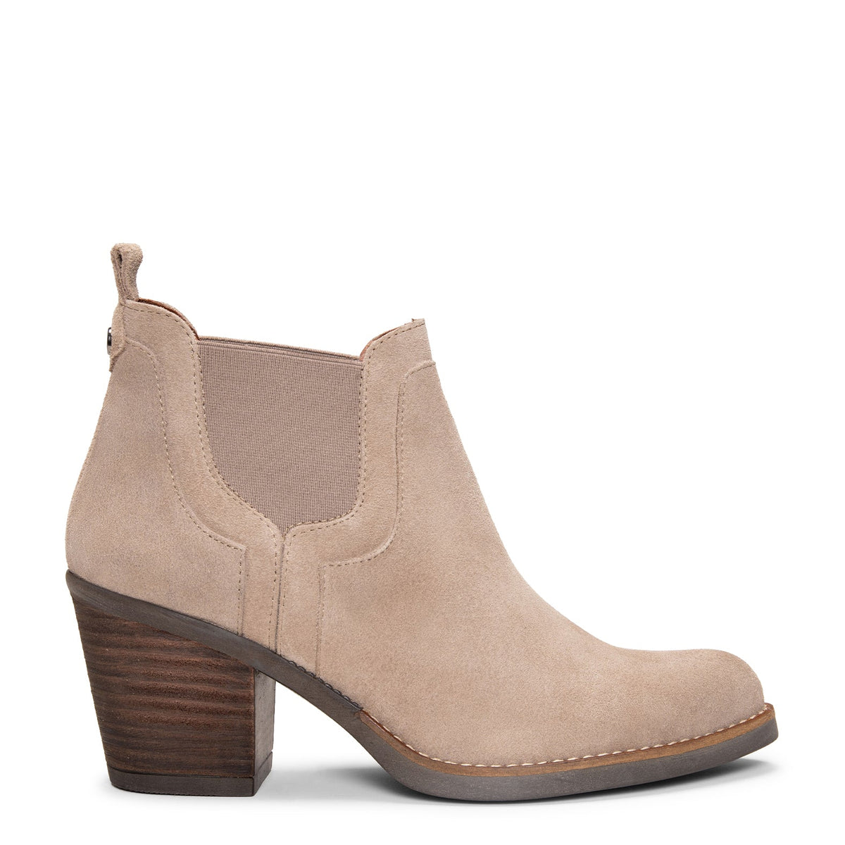 CASSIDY - Botines de tacón alto tipo Chelsea BEIGE