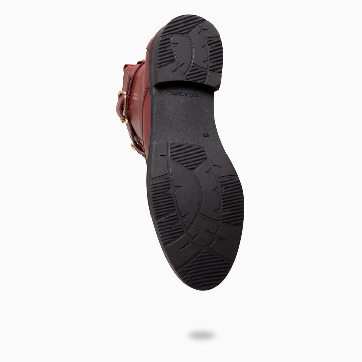 BELFAST – Botines con cordones de piel BURDEOS