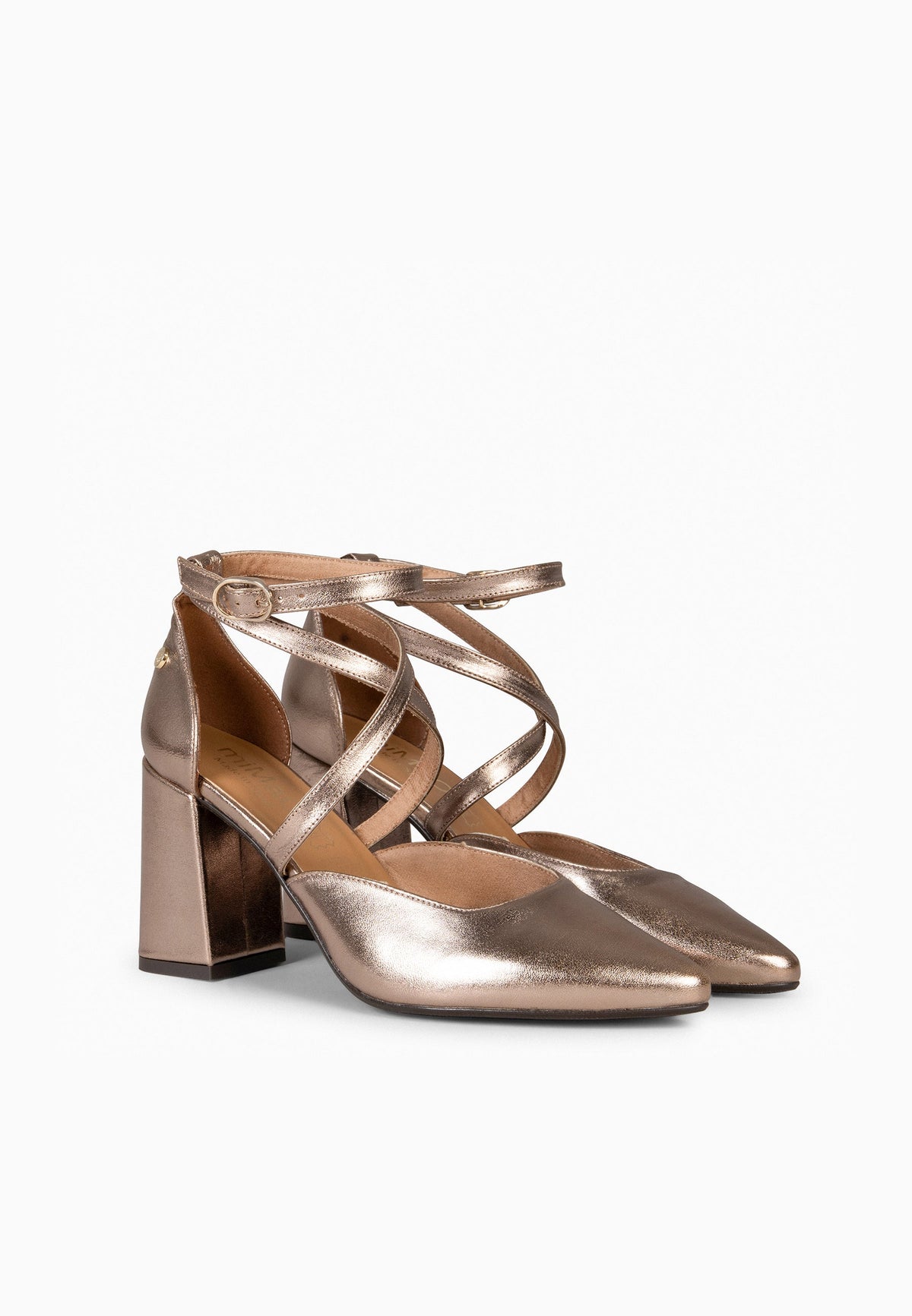 ARIEL - Zapato de tacón ancho DORADO