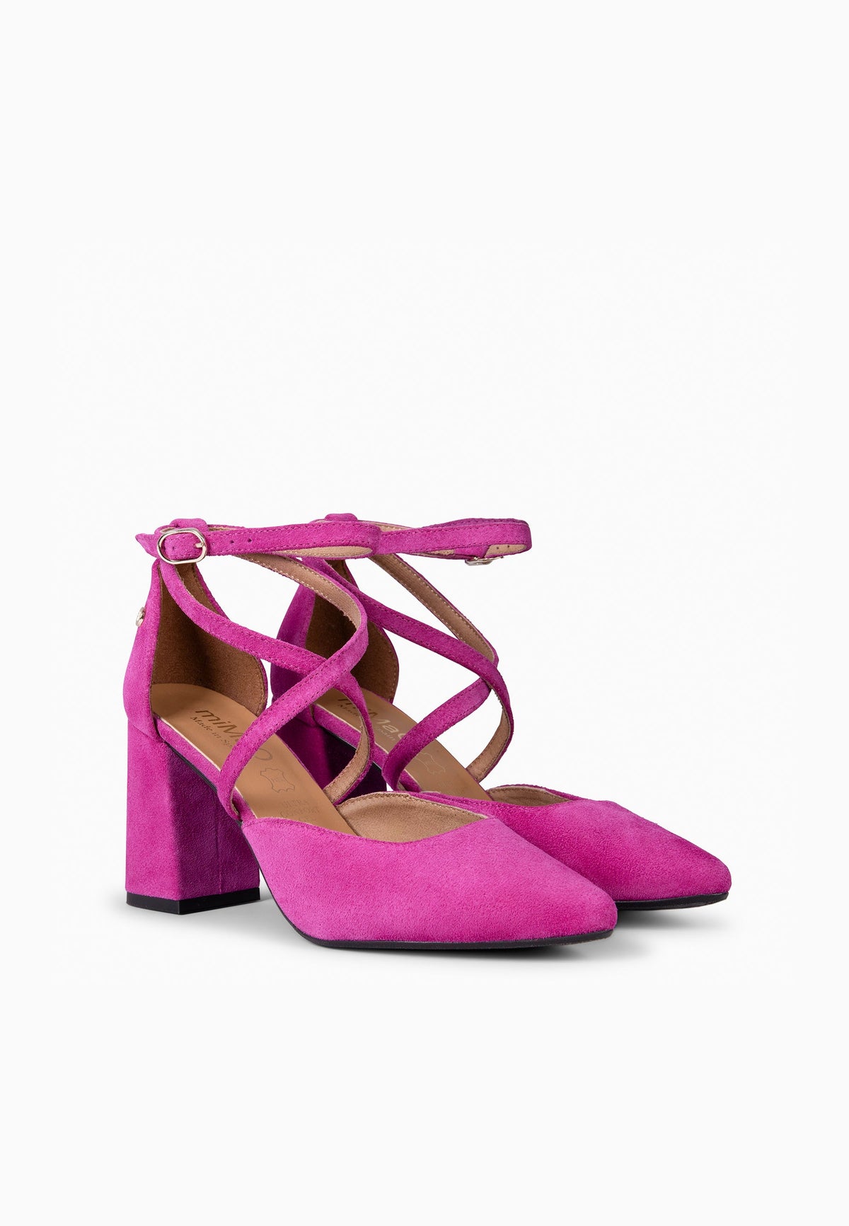 ARIEL - Zapato de tacón ancho FUCSIA