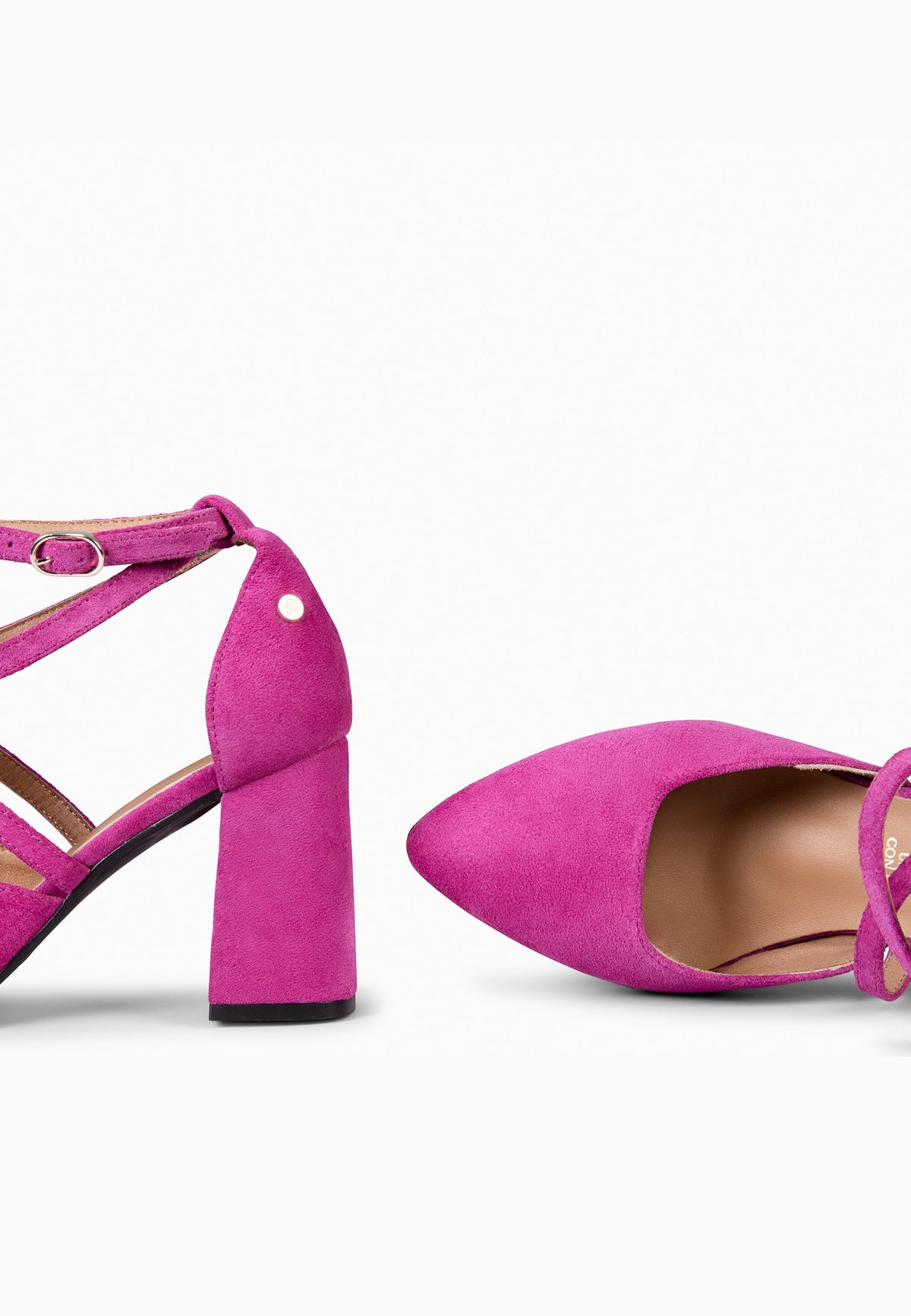 ARIEL - Zapato de tacón ancho FUCSIA