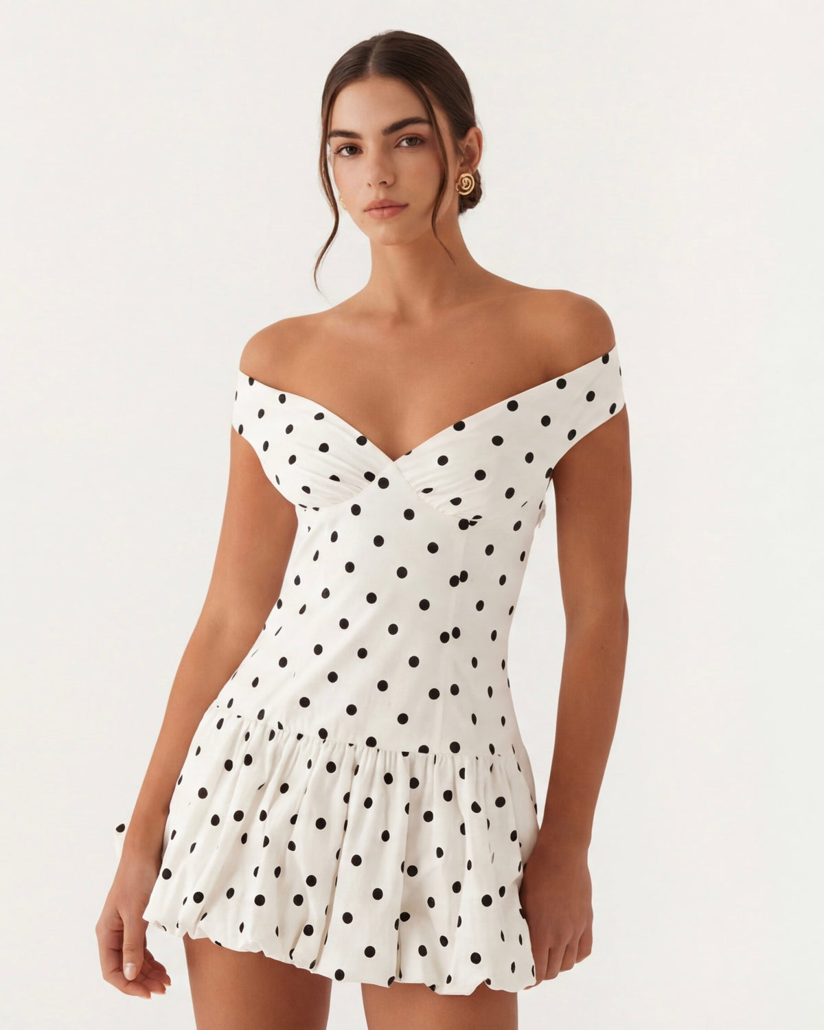 Vestido Sweetheart Polka