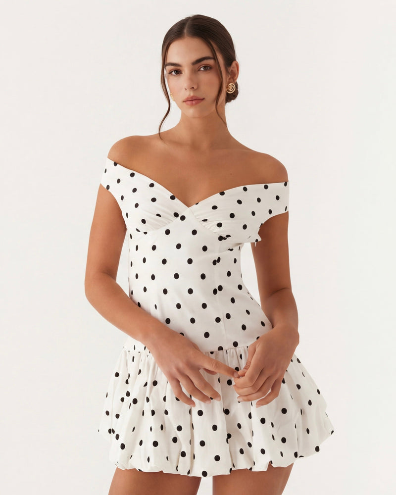Vestido Sweetheart Polka