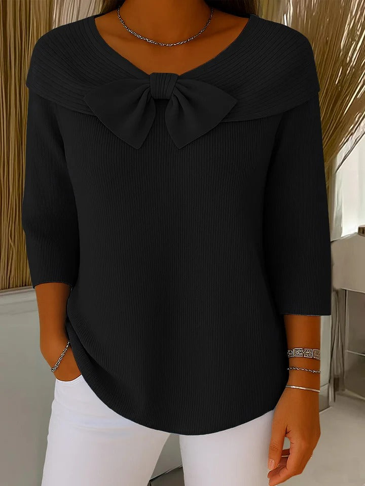 Urraca | Jersey con Lazo y Cuello Redondo