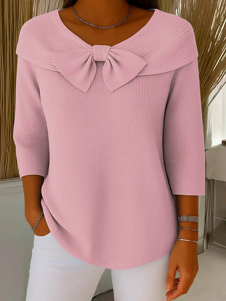 Urraca | Jersey con Lazo y Cuello Redondo