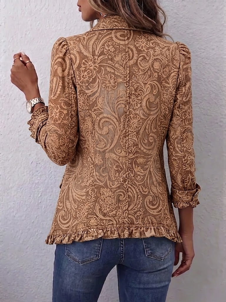 Concepción | Chaqueta de Volantes Floral Vintage