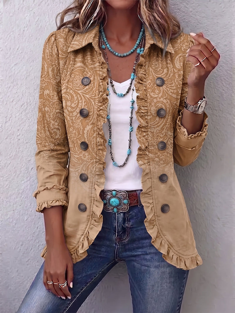 Covadonga | Chaqueta de Volantes Estampado en Relieve