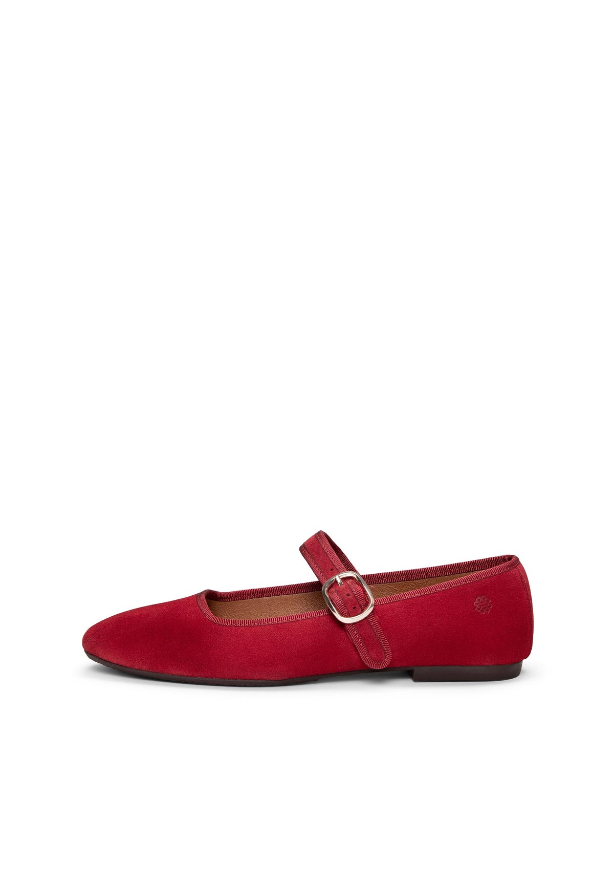 CLARA - Merceditas con puntera cuadrada en ROJO