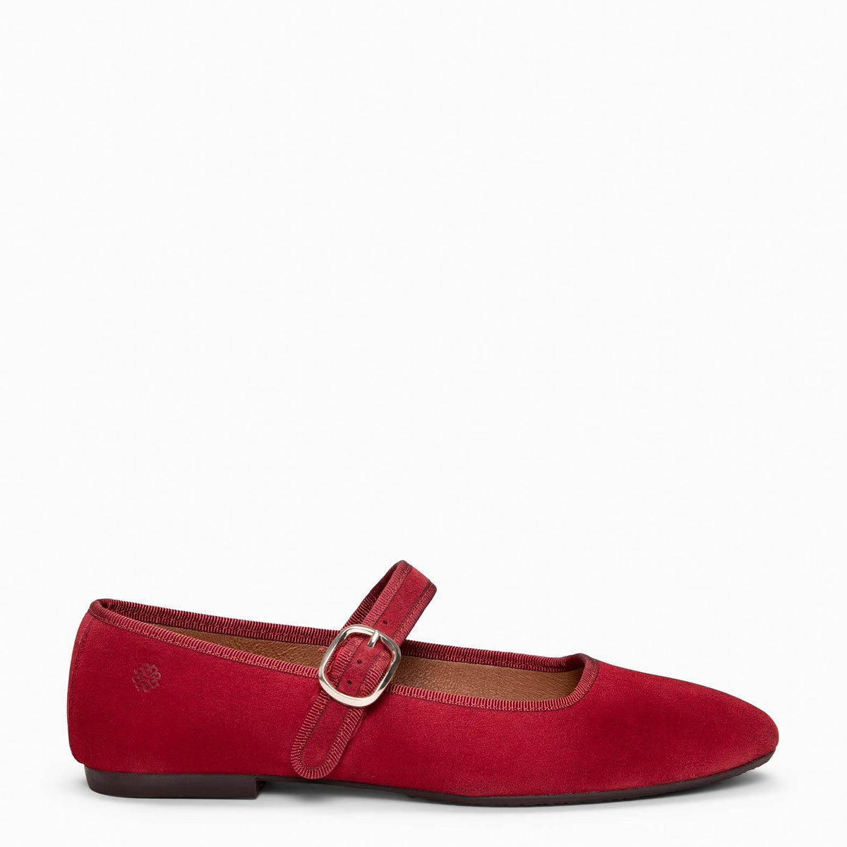 CLARA - Merceditas con puntera cuadrada en ROJO