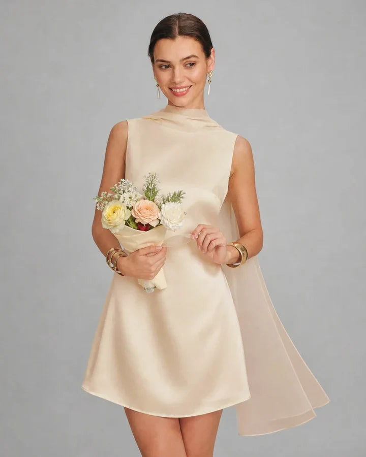 Vestido Mini Azul Celine