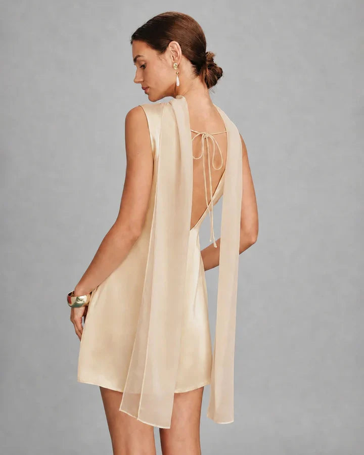 Vestido Mini Azul Celine