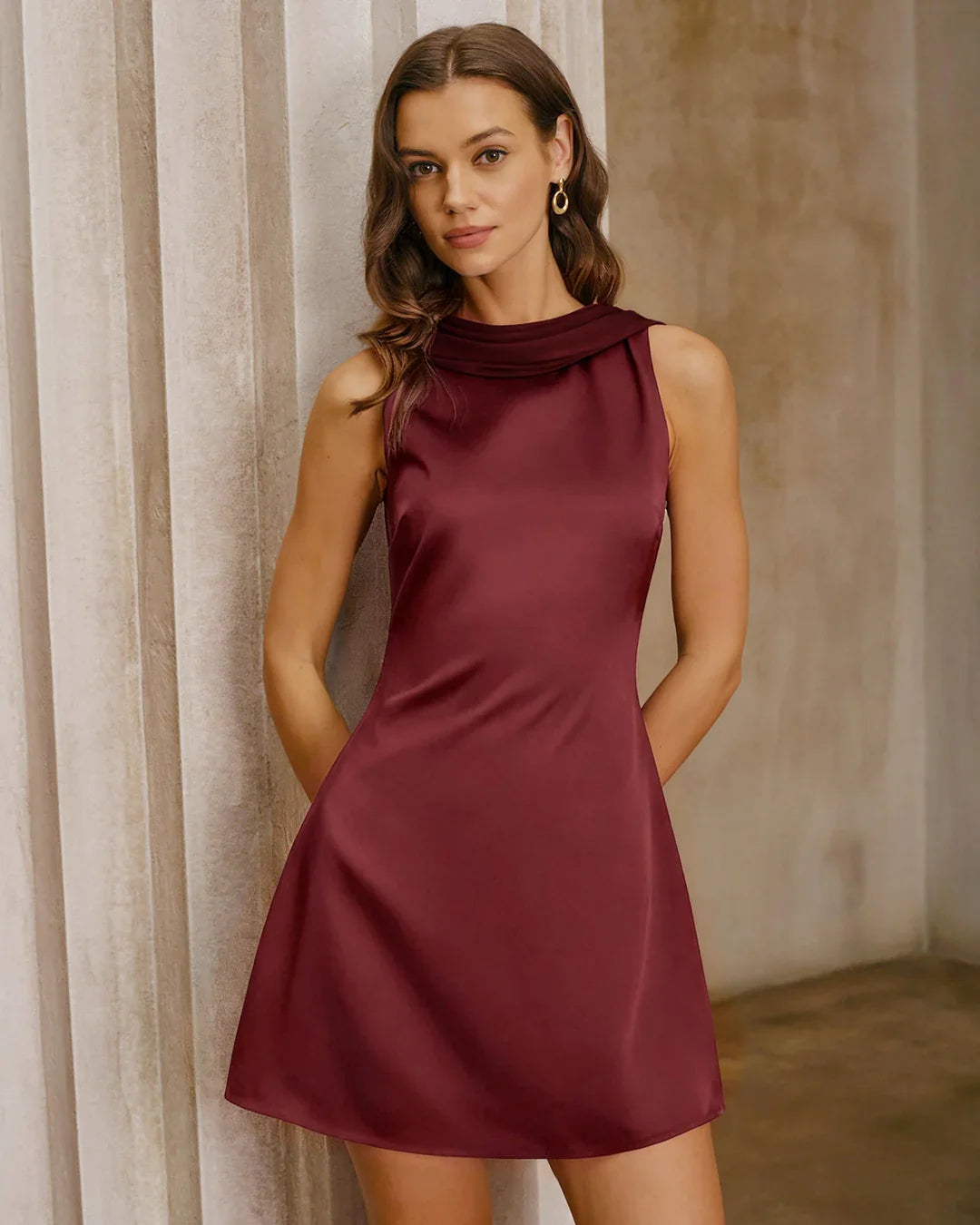 Vestido Mini Azul Celine